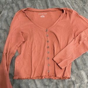 cropped long sleeve top